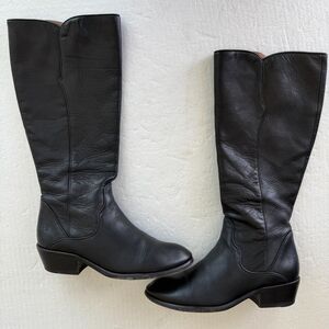 Size 8M - Frye Carson Piping Tall Black Leather  Women’s Boots